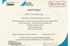 Certyfikat - Lekarz dentysta Karolina Dranka - Rzeszów